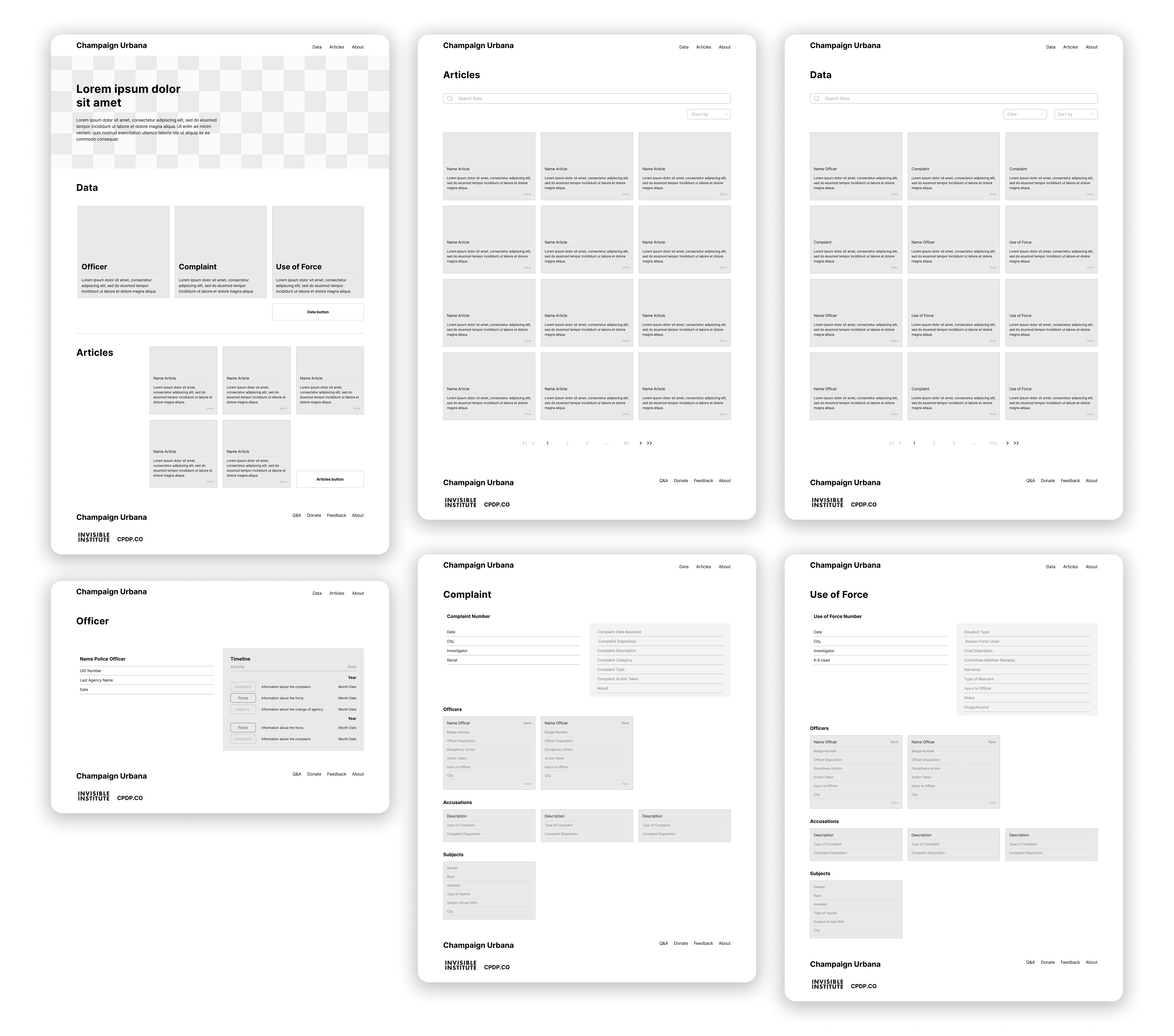 Wireframes in Figma